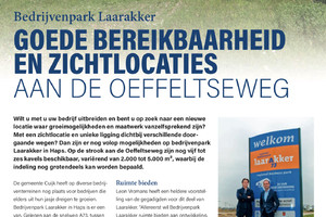 artikel over beschikbare kavels aan Oeffeltseweg, InZaken juni 2019